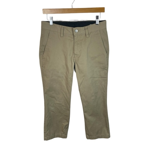 MJ358 Men’s VOLCOM Stone Skater Brand Flat Front Chino Pants 28x22 - Picture 1 of 4